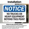 Signmission No Trucks Or Heavy Equipment Beyond This Point OSHA Notice Sign, Vinyl Decal, 10in W x 7in L, 2PK OS-2PACK-NS-D-710-L-15018 - alternate 3
